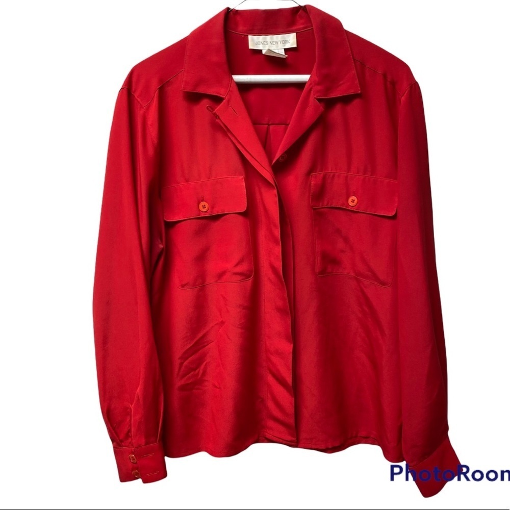Jones New York red blouse